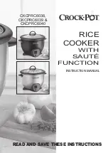 Preview for 2 page of Sunbeam Crockpot CKCPRC6038 Instruction Manual