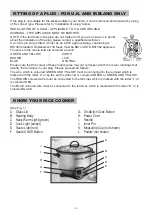 Предварительный просмотр 5 страницы Sunbeam Crockpot CKCPRC6038 Instruction Manual