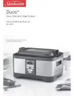 Sunbeam Duos MU4000 Instruction/Recipe Booklet preview