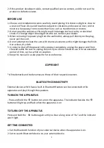 Preview for 4 page of Sunbeam E-9150 Operating Instruction