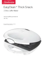 Sunbeam EasyClean Thick Snack GR7250 Instruction/Recipe Booklet предпросмотр