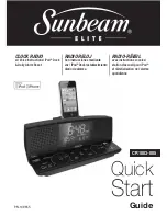 Предварительный просмотр 1 страницы Sunbeam Elite CR1003-005 Quick Start Manual