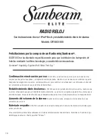 Preview for 10 page of Sunbeam Elite CR1003-005 Quick Start Manual