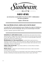 Preview for 16 page of Sunbeam Elite CR1003-005 Quick Start Manual