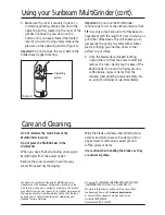 Предварительный просмотр 5 страницы Sunbeam EM0400 Instruction Booklet