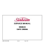 Предварительный просмотр 1 страницы Sunbeam EM4820 Cafe Crema II Service Manual