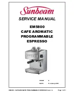 Preview for 1 page of Sunbeam EM5800 Service Manual