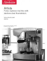 Предварительный просмотр 1 страницы Sunbeam EM5900 Artista Instruction Booklet