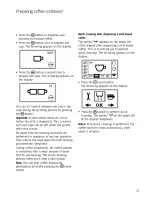 Preview for 21 page of Sunbeam EM9300 Caffe Bellissimo Instruction Booklet