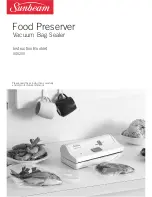 Sunbeam Food Preserver VS5200 Instruction Booklet предпросмотр