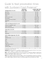 Preview for 16 page of Sunbeam Food Preserver VS5200 Instruction Booklet