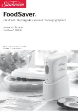 Sunbeam FoodSaver FreshSaver VS1200 Instruction Booklet предпросмотр