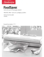 Предварительный просмотр 1 страницы Sunbeam FoodSaver VAC440 Instruction Booklet