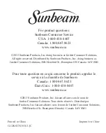 Preview for 20 page of Sunbeam FPSBSM2103-33A Manual