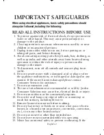 Preview for 3 page of Sunbeam FPSBSM210X User Manual