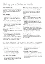 Предварительный просмотр 5 страницы Sunbeam GALLERIE KE2600 User Manual