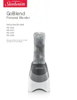 Sunbeam GoBlend PB1000A Instruction Booklet предпросмотр