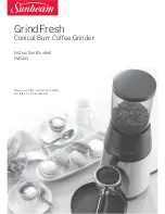 Предварительный просмотр 1 страницы Sunbeam GrindFresh EM0440 Instruction Booklet