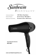 Предварительный просмотр 2 страницы Sunbeam HD3006 Instruction Manual