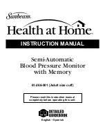 Sunbeam Health at Home 61-268-001 Instruction Manual preview