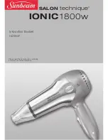 Sunbeam IONIC HD7850P Instruction Booklet предпросмотр