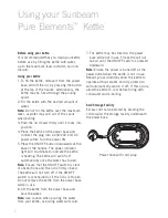 Предварительный просмотр 6 страницы Sunbeam KE8200/B Instruction Booklet