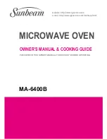 Sunbeam MA-6400B Owner'S Manual And Cooking Manual preview