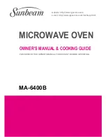 Sunbeam MA-6400B Owner'S Manual And Cooking Manual предпросмотр