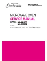 Preview for 1 page of Sunbeam MA-6400B2 Service Manual