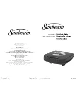 Sunbeam Mini Cake Maker User Manual preview