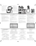 Preview for 2 page of Sunbeam Mixmaster 2352 User Manual