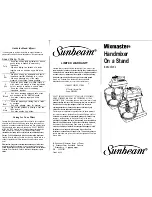 Sunbeam Mixmaster 2362 Instructions предпросмотр