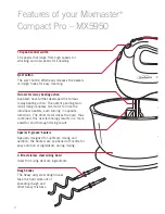 Preview for 4 page of Sunbeam mixmaster compact pro mx5950 User Manual