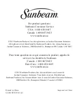 Preview for 20 page of Sunbeam MixMaster FPSBSM2101 User Manual