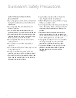 Предварительный просмотр 4 страницы Sunbeam MU3000 User Manual