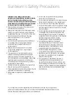 Предварительный просмотр 5 страницы Sunbeam MU3000 User Manual