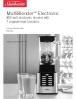 Sunbeam MultiBlender PB7950 Instruction Booklet preview