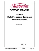 Preview for 1 page of Sunbeam MultiProcessor Compact LC5000 Service Manual