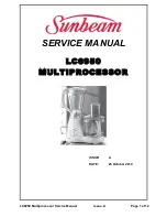 Предварительный просмотр 1 страницы Sunbeam MultiProcessor LC6950 Service Manual