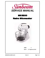 Sunbeam MX6800 Retro Mixmaster Service Manual preview