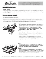 Preview for 14 page of Sunbeam NBC1712G Owner'S Manual