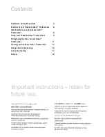 Preview for 3 page of Sunbeam Oskar LC7600C Instruction Booklet