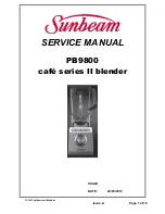 Sunbeam PB9800 Service Manual предпросмотр