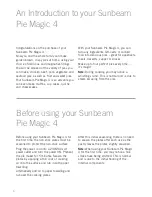 Preview for 6 page of Sunbeam Pie Magic 4 Instruction Booklet