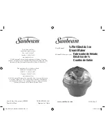 Sunbeam Pint Electric Ice Cream Maker User Manual предпросмотр