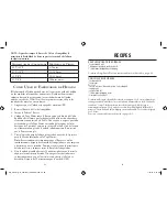 Preview for 13 page of Sunbeam Pint Electric Ice Cream Maker User Manual