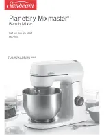 Sunbeam Planetary Mixmaster MX7900 Instruction Booklet preview