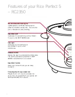 Предварительный просмотр 6 страницы Sunbeam RC2350 Instruction Booklet