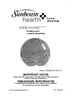 Preview for 7 page of Sunbeam REBOUND 970-801-CN Important Notes