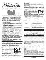 Preview for 1 page of Sunbeam Renue 885-CN Manual